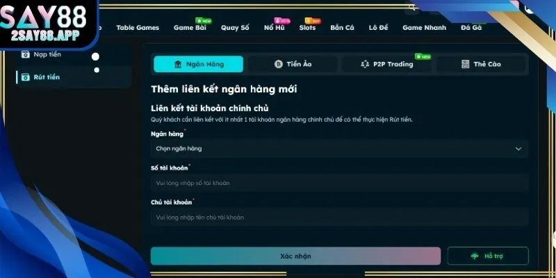 Bảng trạng thái rút tiền theo từng bước kiểm duyệt.